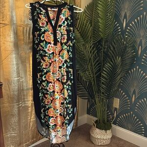 Floral Black Dress - EUC